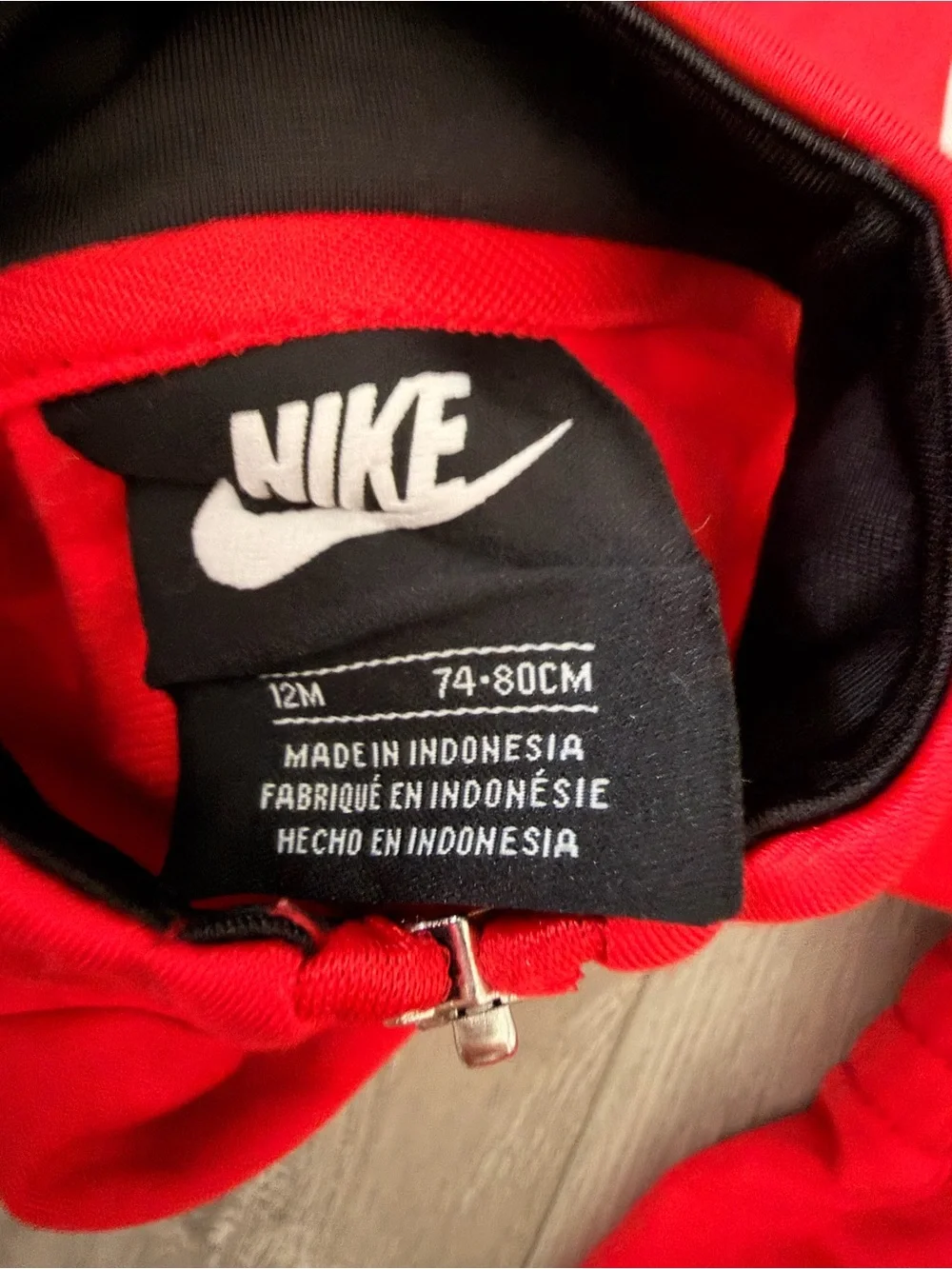 Nike Kids Red Track Jacket & Joggers Set with Black and White Accents